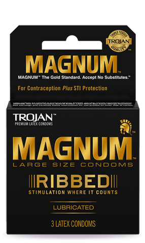 TROJAN | MAGNUM RIBBED CONDOMS 3CT - 6PC