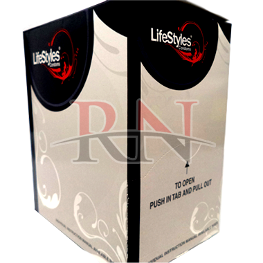 Wholesale LifeStyles Single Condoms Dispenser 48PC Bulk