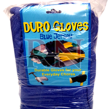 Large Blue Jersey Work Gloves Wholesale Duro Gloves