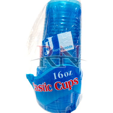 PLASTIC CUPS 16OZ 16CT BLUE - 1PK – RN International Inc.