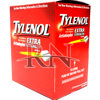Tylenol 500MG Dispenser 25PK Wholesale