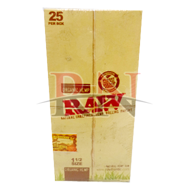 Raw Organic Hemp Rolling Paper 1 1/2 Size 25PC Wholesale