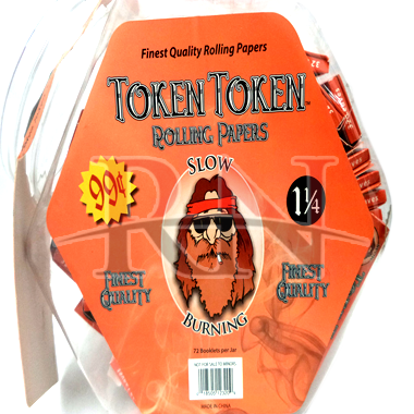 Wholesale Token Token 1 1/4 Rolling Paper Jar 72PC