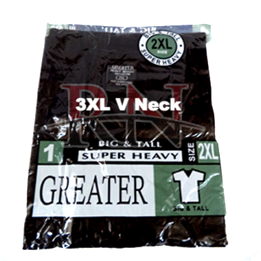 Wholesale Black V Neck T-Shirts 3XL Bulk