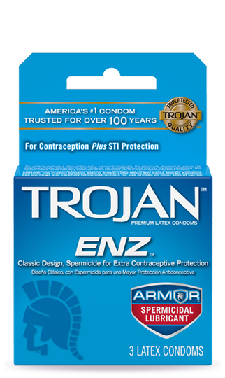 TROJAN | ENZ ARMOR SPERMICIDAL CONDOMS 3CT - 6PC RN International Inc. TROJAN | ENZ ARMOR SPERMICIDAL CONDOMS 3CT - 6PC RN International Inc.